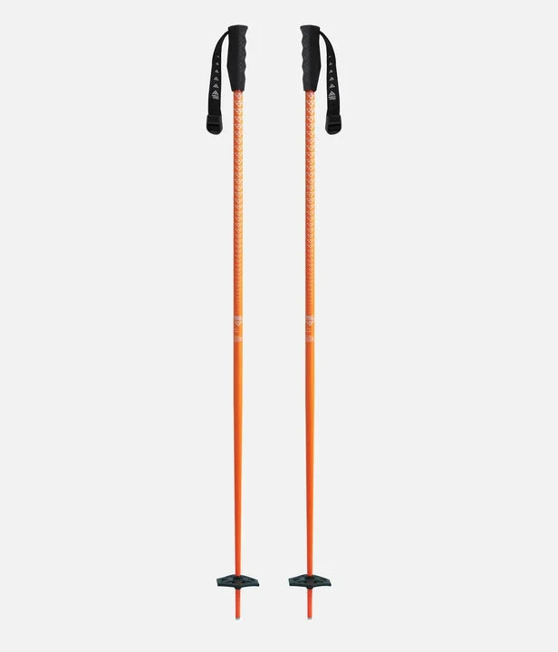 Black Crows META Ski Poles 2025 - Orange/White