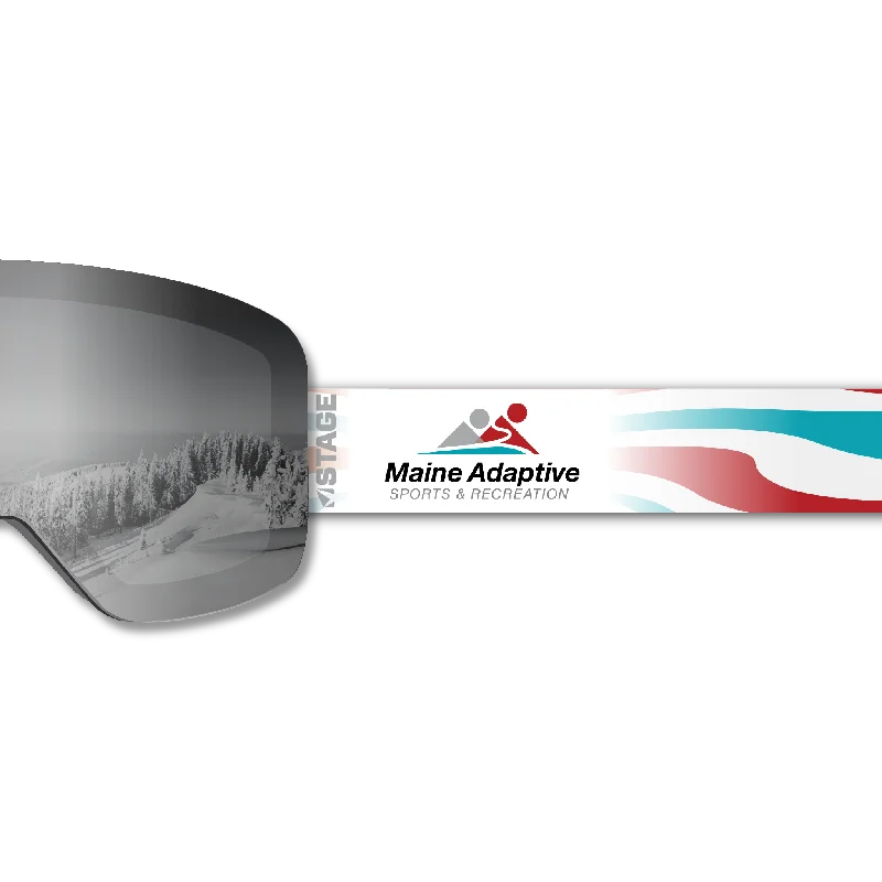 Maine Adaptive Frameless Prop Ski Goggle - Mirror Chrome Smoke Lens