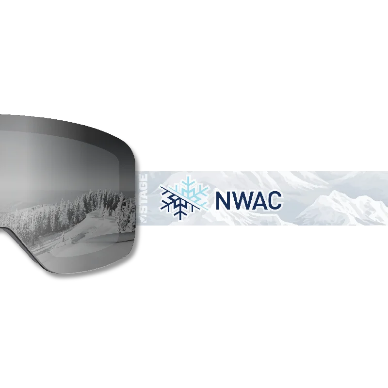 NWAC Frameless Prop Ski Goggle - Mirror Chrome Smoke Lens