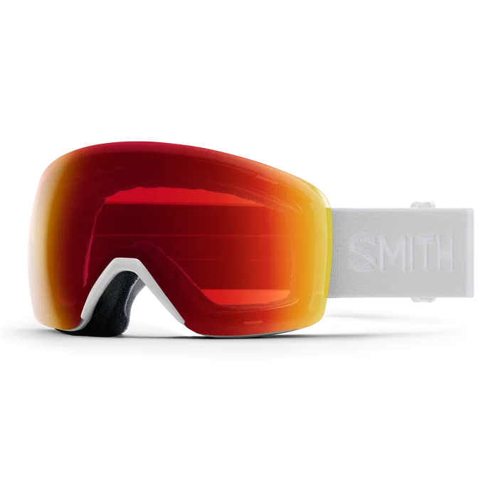 Smith Skyline Goggle- White Vapor w/ ChromaPop Photochromic Red Mirror Lens